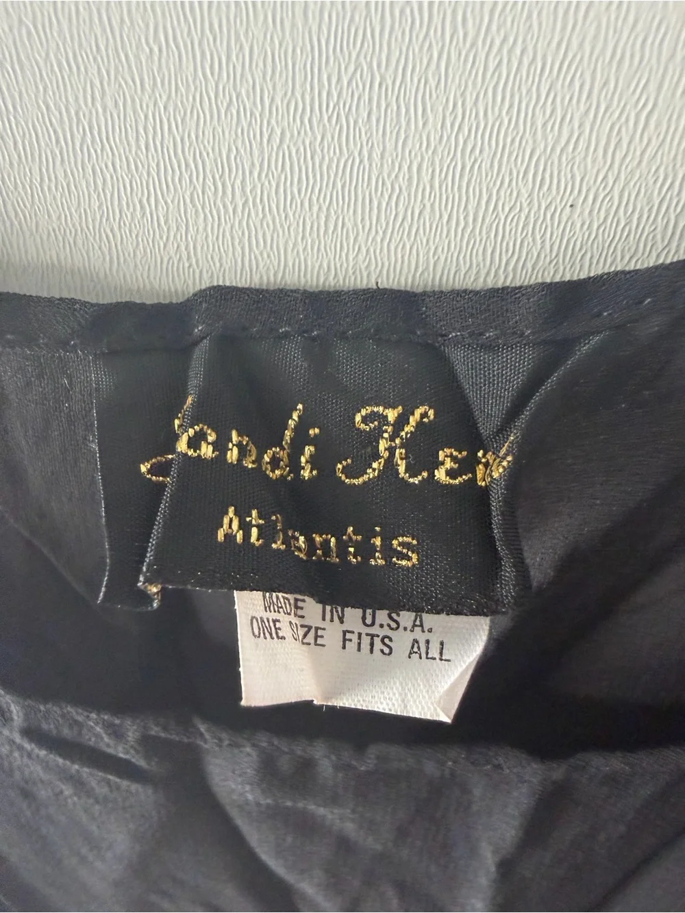 Vintage Sandi Kent Atlantis Black Pleated Maxi Dress with Lace Hem